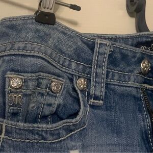 Miss Me Distressed Blue Jeans